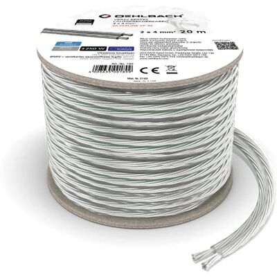 OEHLBACH Silverline SP-40 Stereo Hi-Fi Speaker Cable with SPOFC (Silver-Plated Copper) 2 x 4 mm² Mini Coil Speaker Cable 10 m OEHLBACH Silverline SP-40 Stereo Hi-Fi Speaker Cable with SPOFC (Silver-Plated Copper) 2 x 4 mm² Mini Coil Speaker Cable 10 m