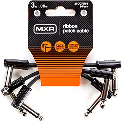 Dunlop MXR Ribbon Patch Cable 3 in 7.6 cm-3 Pack, 1/4-Inch Right Angle (3PDCPR03) Dunlop MXR Ribbon Patch Cable 3 in 7.6 cm-3 Pack, 1/4-Inch Right Angle (3PDCPR03)