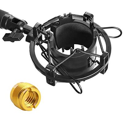 YOUSHARES AT2020 Shock Mount Mic Shockmount Reduces Vibration Noise and Improve Recording Quality for Audio Technica AT2020 AT2020USB+ AT2035 ATR2500 Condenser Mic YOUSHARES AT2020 Shock Mount Mic Shockmount Reduces Vibration Noise and Improve Recording Quality for Audio Technica AT2020 AT2020USB+ AT2035 ATR2500 Condenser Mic
