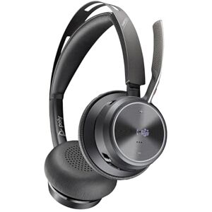 POLY Voyager Focus 2-M USB-C-C Headset USB-C/A Adapter Customer Special 1- Connection via Bluetooth Noise cancellation; Smart sensor technology; Dynamic mute alert Black POLY Voyager Focus 2-M USB-C-C Headset USB-C/A Adapter Customer Special 1- Connection via Bluetooth Noise cancellation; Smart sensor technology; Dynamic mute alert Black
