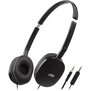 JVC HA-S160M-B Flats Foldable and Compact Headphones in Glossy Trendy Colour, with Switch for Microphone On/Off, Ideal for Teleworking and Online Seminars (Black) JVC HA-S160M-B Flats Foldable and Compact Headphones in Glossy Trendy Colour, with Switch for Microphone On/Off, Ideal for Teleworking and Online Seminars (Black)
