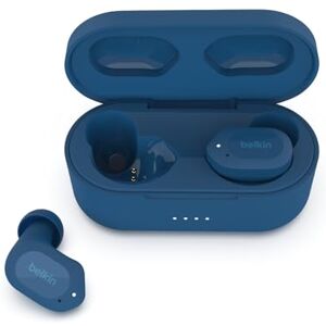 Belkin SOUNDFORM Play True Wireless Earbuds, Wireless Earphones with 3 EQ Presets, IPX5 Sweat and Water Resistant, 38 Hours Play Time for iPhone, Galaxy, Pixel and More Blue Belkin SOUNDFORM Play True Wireless Earbuds, Wireless Earphones with 3 EQ Presets, IPX5 Sweat and Water Resistant, 38 Hours Play Time for iPhone, Galaxy, Pixel and More Blue