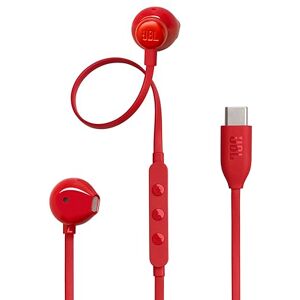 JBL Tune 305 C Hi-Res Wired Earbuds with Microphone, Flat Tangle-Free Cable, 3-Button Remote, EQ Presets Control and Volume Adjustment, Red JBL Tune 305 C Hi-Res Wired Earbuds with Microphone, Flat Tangle-Free Cable, 3-Button Remote, EQ Presets Control and Volume Adjustment, Red