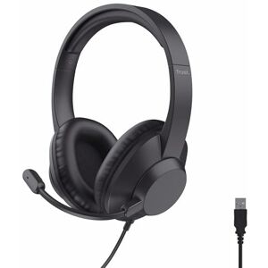 Trust Roha II Max USB Headset with Microphone Over-Ear, PC Headset 1.8m Cable, 85% Recycled Plastics, USB-C Wired Headphones with Microphone for Computer Laptop Mac Desktop Home Office Teams Zoom Trust Roha II Max USB Headset with Microphone Over-Ear, PC Headset 1.8m Cable, 85% Recycled Plastics, USB-C Wired Headphones with Microphone for Computer Laptop Mac Desktop Home Office Teams Zoom
