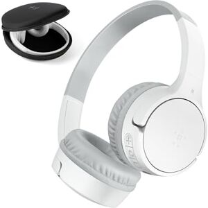 Belkin SoundForm Mini Kids Wireless Headphones with Built-In Microphone, 30H of Playback Time, & Fun Stickers Over-Ear Headsets for Online Learning, School, Travel, iPhone, iPad, Galaxy White Belkin SoundForm Mini Kids Wireless Headphones with Built-In Microphone, 30H of Playback Time, & Fun Stickers Over-Ear Headsets for Online Learning, School, Travel, iPhone, iPad, Galaxy White