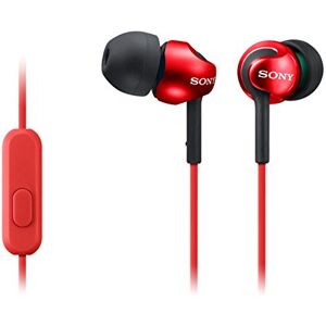 Sony MDREX110APR.CE7 Deep Bass Earphones with Smartphone Control and Mic Metallic Red Sony MDREX110APR.CE7 Deep Bass Earphones with Smartphone Control and Mic Metallic Red