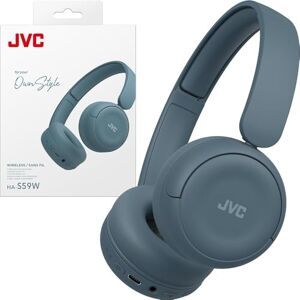 JVC Wireless Headphones with 50H Battery Life, Soft Cushions, Foldable Design, Bluetooth 5.3, Multipoint Connection, App EQ, Built-in Mic – Retro Blue HAS59WA JVC Wireless Headphones with 50H Battery Life, Soft Cushions, Foldable Design, Bluetooth 5.3, Multipoint Connection, App EQ, Built-in Mic – Retro Blue HAS59WA