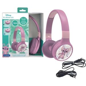 Lexibook , Disney Stitch, Angel 2-in-1 Bluetooth & Wired Headphones with microphone and control buttons, Foldable and Adjustable, Long-lasting rechargeable battery, Pink, HPBT010D1LXB Lexibook , Disney Stitch, Angel 2-in-1 Bluetooth & Wired Headphones with microphone and control buttons, Foldable and Adjustable, Long-lasting rechargeable battery, Pink, HPBT010D1LXB