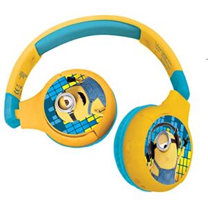 Lexibook Despicable Me, 2-in-1 Bluetooth Headphones Stereo Wireless Wired, Kids Safe, Foldable, Adjustable, HPBT010DES Lexibook Despicable Me, 2-in-1 Bluetooth Headphones Stereo Wireless Wired, Kids Safe, Foldable, Adjustable, HPBT010DES