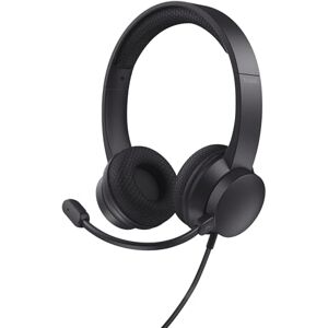 Trust Ayda On-Ear USB PC Headset with ENC Noise Cancelling Microphone, Lightweight Design, 65% Recycled Plastic, 1.8m Cable, Wired USB C Headphones with Mic for Computer, Laptop, Mac, Teams Black Trust Ayda On-Ear USB PC Headset with ENC Noise Cancelling Microphone, Lightweight Design, 65% Recycled Plastic, 1.8m Cable, Wired USB C Headphones with Mic for Computer, Laptop, Mac, Teams Black