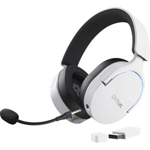 Trust GXT 491W Fayzo Wireless Gaming Headset Bluetooth + 2.4 GHz Dual Connection, 7.1 Surround Sound, 22hr Battery, RGB Over Ear Wireless Headphones with Microphone PC PS5 PS4 Switch White Trust GXT 491W Fayzo Wireless Gaming Headset Bluetooth + 2.4 GHz Dual Connection, 7.1 Surround Sound, 22hr Battery, RGB Over Ear Wireless Headphones with Microphone PC PS5 PS4 Switch White