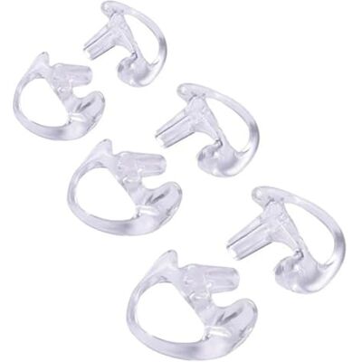 Vaeltor 6pairs Ear Molds Soft 2-Way Radio Earmold Replacing Earpiece Insert for Acoustic Coil Tube audio kits Headphone Accessories(Transparent,L) Vaeltor 6pairs Ear Molds Soft 2-Way Radio Earmold Replacing Earpiece Insert for Acoustic Coil Tube audio kits Headphone Accessories(Transparent,L)