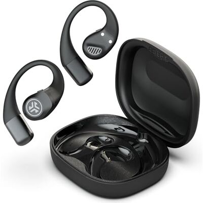 JLab Epic Open Sport Earbuds Wireless Bluetooth, Black Open Ear Headphones, Sports Earbuds with Earhooks, 30H Playtime Hook Over Running Earphones, IP55, Multipoint JLab Epic Open Sport Earbuds Wireless Bluetooth, Black Open Ear Headphones, Sports Earbuds with Earhooks, 30H Playtime Hook Over Running Earphones, IP55, Multipoint