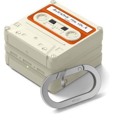 elago Cassette Tape Case with Carabiner for Galaxy Buds 4 Pro&Galaxy Buds 4 Cassette Tape Design Cover with Carabiner, Full Protection, Headphone Accessories, for Men, for Women (Classic White) elago Cassette Tape Case with Carabiner for Galaxy Buds 4 Pro&Galaxy Buds 4 Cassette Tape Design Cover with Carabiner, Full Protection, Headphone Accessories, for Men, for Women (Classic White)