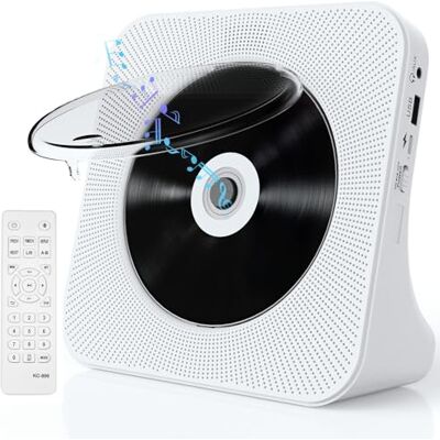 Homlab Portable CD Player with Bluetooth and Speakers for Home USB & AUX Input/Output, FM Radio, Remote Control, Anti-skip Protection, A-B Repeat, Sleep Timer, LCD Display, Dust Cover Homlab Portable CD Player with Bluetooth and Speakers for Home USB & AUX Input/Output, FM Radio, Remote Control, Anti-skip Protection, A-B Repeat, Sleep Timer, LCD Display, Dust Cover