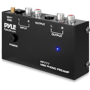 Pyle Phono Preamp for Turntable Amplifier, Mini Stereo Audio Stage Pre-Amplifier with RCA Input & Output, Low Noise Phonograph Preamp Powered by 12V DC Adapter, Hi-Fi Sound Enhancer Pyle Phono Preamp for Turntable Amplifier, Mini Stereo Audio Stage Pre-Amplifier with RCA Input & Output, Low Noise Phonograph Preamp Powered by 12V DC Adapter, Hi-Fi Sound Enhancer