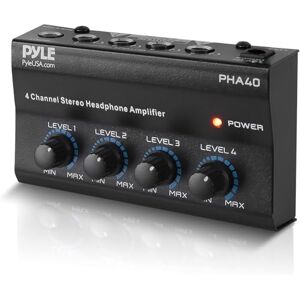 Pyle 4-Channel Portable Stereo Headphone Amplifier Professional Multi Channel Mini Earphone Splitter Amp w/ 4 6.35 mm Balanced TRS Headphones Output Jack and 6.35 mm TRS Audio Input For Sound Mixer Pyle 4-Channel Portable Stereo Headphone Amplifier Professional Multi Channel Mini Earphone Splitter Amp w/ 4 6.35 mm Balanced TRS Headphones Output Jack and 6.35 mm TRS Audio Input For Sound Mixer