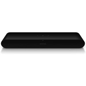 Sonos Ray Soundbar All-in-one compact and sleek soundbar with Blockbuster sound for movies, gaming and wifi music streaming, compatible App and Apple AirPlay, in black Sonos Ray Soundbar All-in-one compact and sleek soundbar with Blockbuster sound for movies, gaming and wifi music streaming, compatible App and Apple AirPlay, in black