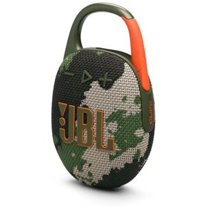 JBL Clip 5 Ultra-Portable Bluetooth Speaker with Integrated Carabiner, Big Pro Sound, PlaytimeBoost, Waterproof Design and 12-Hour Playtime, Camo JBL Clip 5 Ultra-Portable Bluetooth Speaker with Integrated Carabiner, Big Pro Sound, PlaytimeBoost, Waterproof Design and 12-Hour Playtime, Camo