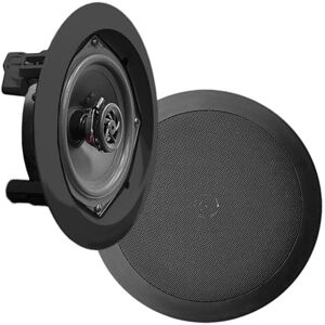 Pyle In-Wall In-Ceiling Dual 16.5 cm 2-Way Speaker System, Flush Mount Design, Black Pair, Wide Range Audio, Home and Ceiling Wall Speakers, Center Channel, Bluetooth Ceiling Pyle In-Wall In-Ceiling Dual 16.5 cm 2-Way Speaker System, Flush Mount Design, Black Pair, Wide Range Audio, Home and Ceiling Wall Speakers, Center Channel, Bluetooth Ceiling