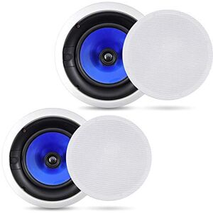 Pyle PIC8E 2-Way In-Wall In-Ceiling Speaker System Dual 8" 300W Pair of Ceiling Wall Flush Mount Speakers w/ 1" Silk Dome Tweeter, Adjustable Treble Control For Home Theater Entertainment, Blue Pyle PIC8E 2-Way In-Wall In-Ceiling Speaker System Dual 8" 300W Pair of Ceiling Wall Flush Mount Speakers w/ 1" Silk Dome Tweeter, Adjustable Treble Control For Home Theater Entertainment, Blue