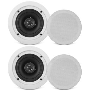 Pyle Pair 6.5”/16.5cm Ceiling Wall Mount Speakers, 2-Way Midbass Woofer Speaker, 1/2'' Polymer Dome Tweeter Flush Design w/ 70Hz-20kHz Frequency Response & 200 Watts Peak Easy Installation Pyle Pair 6.5”/16.5cm Ceiling Wall Mount Speakers, 2-Way Midbass Woofer Speaker, 1/2'' Polymer Dome Tweeter Flush Design w/ 70Hz-20kHz Frequency Response & 200 Watts Peak Easy Installation