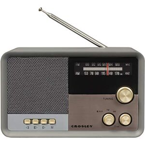 Crosley Tribute AM/FM Radio Portable Bluetooth Speaker Retro Wireless Small Travel Speaker with Headphone Jack and Micro-USB Charging Cable, Rechargeable Party Speakers, Charcoal Crosley Tribute AM/FM Radio Portable Bluetooth Speaker Retro Wireless Small Travel Speaker with Headphone Jack and Micro-USB Charging Cable, Rechargeable Party Speakers, Charcoal