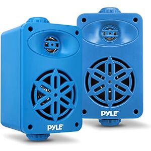 Pyle Usa Indoor Outdoor Speakers Pair 200 Watt Dual Waterproof 3.5” 2-Way Full Range System w/ 1/2” High Compliance Polymer Tweeter in-Home, Boat, Marine, Deck, Patio, Poolside (Blue) PDWR35BL Pyle Usa Indoor Outdoor Speakers Pair 200 Watt Dual Waterproof 3.5” 2-Way Full Range System w/ 1/2” High Compliance Polymer Tweeter in-Home, Boat, Marine, Deck, Patio, Poolside (Blue) PDWR35BL
