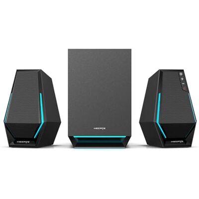 Edifier G1500 MAX 2.1 Computer Speakers System, 60W Hecate Gaming Speakers with Subwoofer Line Out, RGB Light, Bluetooth 5.3, USB, Type-C, 3.5mm AUX Input, Black Edifier G1500 MAX 2.1 Computer Speakers System, 60W Hecate Gaming Speakers with Subwoofer Line Out, RGB Light, Bluetooth 5.3, USB, Type-C, 3.5mm AUX Input, Black