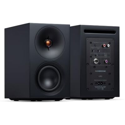 Cambridge Audio L/R S – 100W Compact Active Stereo Speakers with Built-in Amplifier, aptX HD Bluetooth, USB Audio, Aux & Optical Inputs, Subwoofer Output, Remote Control & Room Positioning – Black Cambridge Audio L/R S – 100W Compact Active Stereo Speakers with Built-in Amplifier, aptX HD Bluetooth, USB Audio, Aux & Optical Inputs, Subwoofer Output, Remote Control & Room Positioning – Black