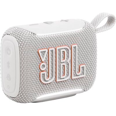 JBL GO 5 Ultra-Portable Bluetooth Speaker with Big Pro Sound and Punchy Bass, AirTouch Pairing, Waterproof Design and 10-Hour Playtime, White JBL GO 5 Ultra-Portable Bluetooth Speaker with Big Pro Sound and Punchy Bass, AirTouch Pairing, Waterproof Design and 10-Hour Playtime, White