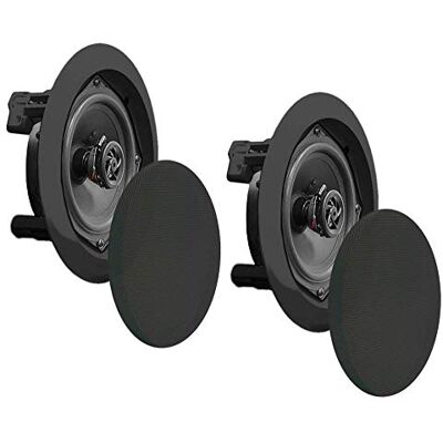 Pyle PDIC81RDBK 250 W 2 Channel 8-Inch Ceiling-Mounted Speaker (Pack of 2) Pyle PDIC81RDBK 250 W 2 Channel 8-Inch Ceiling-Mounted Speaker (Pack of 2)
