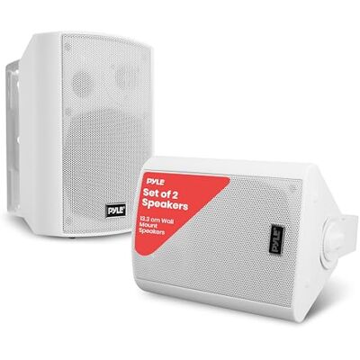 Pyle Wireless Speakers, Outdoor/Indoor Bluetooth Speakers, Wall Mounted, Waterproof, AUX IN, Compatible w/ Smartphone, Tablet, Laptop, Computer (Pair) Pyle Wireless Speakers, Outdoor/Indoor Bluetooth Speakers, Wall Mounted, Waterproof, AUX IN, Compatible w/ Smartphone, Tablet, Laptop, Computer (Pair)