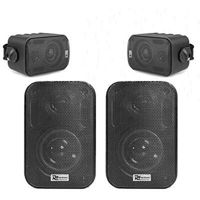 Power Dynamics BC30V Weatherproof Outdoor Speakers Set of 4 x 3" Black Wall Speakers, IPX5 Rated, 100V/8 Ohm for Gardens, Terraces, Shops & Public Address Systems 60W Max Power Output Power Dynamics BC30V Weatherproof Outdoor Speakers Set of 4 x 3" Black Wall Speakers, IPX5 Rated, 100V/8 Ohm for Gardens, Terraces, Shops & Public Address Systems 60W Max Power Output