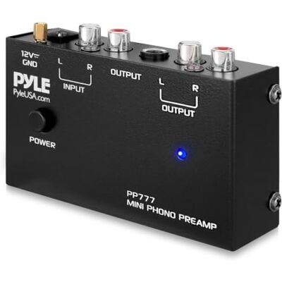 Pyle Phono Turntable Preamp Accessories Phono Preamp Suitable for Turntables with Boxes & Turntables with Preamp, Preamp Turntable Easy to Use Pyle Phono Turntable Preamp Accessories Phono Preamp Suitable for Turntables with Boxes & Turntables with Preamp, Preamp Turntable Easy to Use