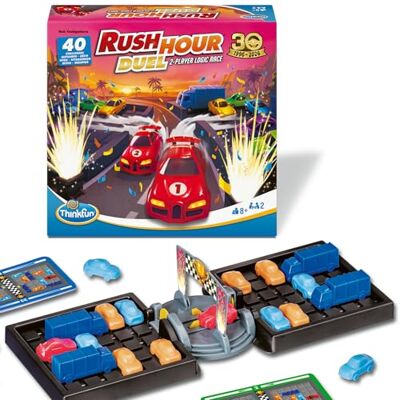 ThinkFun Rush Hour 2-Player Traffic Jam Logic Game 30th Anniversary Edition Head-to-Head Race Ages 8+ ThinkFun Rush Hour 2-Player Traffic Jam Logic Game 30th Anniversary Edition Head-to-Head Race Ages 8+