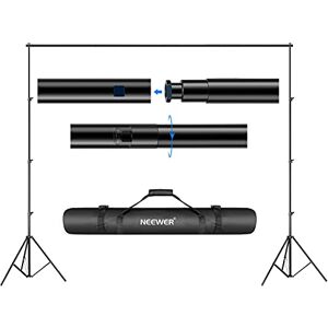 NEEWER ® Background Stand Support System 2.6M x 3M/8.5ft x 10ft Kit with Carrying Case for Muslins Backdrops,Paper and Canvas NEEWER ® Background Stand Support System 2.6M x 3M/8.5ft x 10ft Kit with Carrying Case for Muslins Backdrops,Paper and Canvas