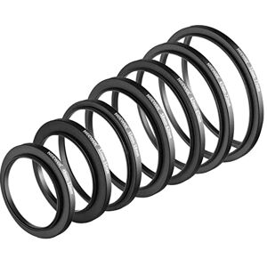 NEEWER 7pcs 49-77mm Filter Step Up Rings Set (Neutral Density, Aluminium, Black) NEEWER 7pcs 49-77mm Filter Step Up Rings Set (Neutral Density, Aluminium, Black)
