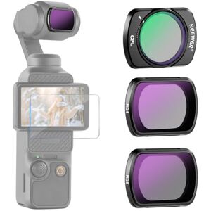 NEEWER ND & CPL Filter Kit for Pocket 3 (3 Pack), ND4 ND8 CPL Magnetic Neutral Density Polarizing Filter Set with Multicoated HD Optical Glass Compatible with DJI Osmo Pocket 3 Creator Combo, FL-B03 NEEWER ND & CPL Filter Kit for Pocket 3 (3 Pack), ND4 ND8 CPL Magnetic Neutral Density Polarizing Filter Set with Multicoated HD Optical Glass Compatible with DJI Osmo Pocket 3 Creator Combo, FL-B03
