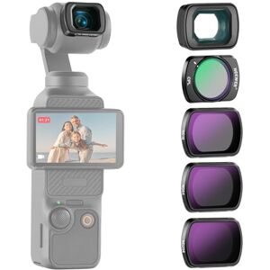 NEEWER ND Filter Set (4 Pack) with 0.75X Wide Angle Lens 108° Expanded FOV, ND16 ND64 ND256 Circular Polarizer CPL Filter Compatible with DJI Osmo Pocket 3 Creator Combo Accessories, FL-B08 NEEWER ND Filter Set (4 Pack) with 0.75X Wide Angle Lens 108° Expanded FOV, ND16 ND64 ND256 Circular Polarizer CPL Filter Compatible with DJI Osmo Pocket 3 Creator Combo Accessories, FL-B08