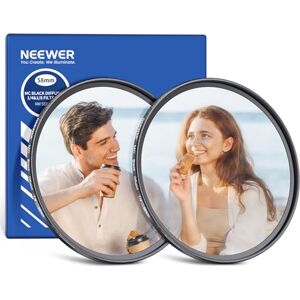 NEEWER 58mm 1/4 & 1/8 Black Diffusion Camera Lens Filter 2 Pack Set, Black Pro Mist Cinematic Effect Filter Multicoated Glass Storage Case Cleaning Cloth, for Dreamy Misty Portrait Photography Video NEEWER 58mm 1/4 & 1/8 Black Diffusion Camera Lens Filter 2 Pack Set, Black Pro Mist Cinematic Effect Filter Multicoated Glass Storage Case Cleaning Cloth, for Dreamy Misty Portrait Photography Video