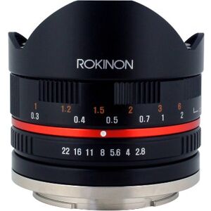 Rokinon 8mm F2.8 UMC Fisheye II (Black) Fixed Lens for Canon EF-M Mount Compact System Cameras (RK8MBK28-M) Rokinon 8mm F2.8 UMC Fisheye II (Black) Fixed Lens for Canon EF-M Mount Compact System Cameras (RK8MBK28-M)