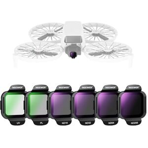 NEEWER ND Filter Set Compatible with DJI Flip Drone (6 Pack), ND16 ND32 ND64 ND256 CPL UV Snap On Multicoated HD Optical Glass Neutral Density Circular Polarizing Lens Filter Accessories Kit, FL-N46 NEEWER ND Filter Set Compatible with DJI Flip Drone (6 Pack), ND16 ND32 ND64 ND256 CPL UV Snap On Multicoated HD Optical Glass Neutral Density Circular Polarizing Lens Filter Accessories Kit, FL-N46