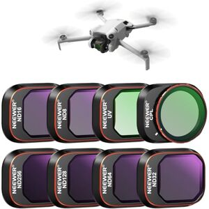 NEEWER ND and CPL Filter Set Compatible with DJI Mini 4 Pro, 8 Pieces, UV, CPL, ND8, ND16, ND32, ND64, ND128, ND256, Polarising Filter, Neutral Density Drone Lens Accessories, Multi-Coated NEEWER ND and CPL Filter Set Compatible with DJI Mini 4 Pro, 8 Pieces, UV, CPL, ND8, ND16, ND32, ND64, ND128, ND256, Polarising Filter, Neutral Density Drone Lens Accessories, Multi-Coated