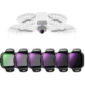 NEEWER ND Filter Set Compatible with DJI Flip Drone (6 Pack), ND8 ND16 ND32 ND64 ND256 CPL Snap On Multicoated HD Optical Glass Neutral Density Circular Polarizing Lens Filter Accessories Kit, FL-N48 NEEWER ND Filter Set Compatible with DJI Flip Drone (6 Pack), ND8 ND16 ND32 ND64 ND256 CPL Snap On Multicoated HD Optical Glass Neutral Density Circular Polarizing Lens Filter Accessories Kit, FL-N48