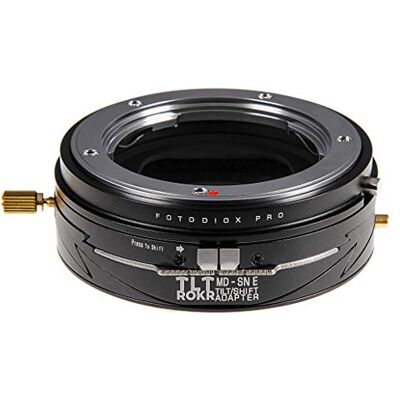 Fotodiox Pro TLT ROKR Tilt/Shift Lens Mount Adapter Compatible with Minolta MD Lenses to Sony E-Mount Cameras Fotodiox Pro TLT ROKR Tilt/Shift Lens Mount Adapter Compatible with Minolta MD Lenses to Sony E-Mount Cameras