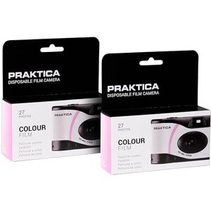Praktica Single Use Disposable Camera Pink 27 Shots Colour Film Pack of 2 for weddings, gatherings, travel & more Praktica Single Use Disposable Camera Pink 27 Shots Colour Film Pack of 2 for weddings, gatherings, travel & more