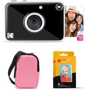 Kodak Printomatic+ Instant Print Digital Camera Starter Bundle + Carrying Case (Pink) + Zink 20pk Sticky-Back Photo Paper 10MP, Full-Color Photos, GB LED Status Indicator Black Kodak Printomatic+ Instant Print Digital Camera Starter Bundle + Carrying Case (Pink) + Zink 20pk Sticky-Back Photo Paper 10MP, Full-Color Photos, GB LED Status Indicator Black