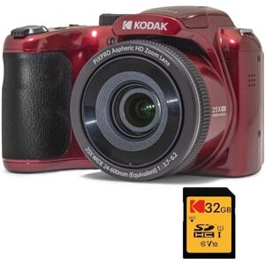 Kodak Pixpro Astro Zoom AZ255 + SD Memory Card 32 GB – 16 MP Digital Bridge Camera, 25X Zoom, 1080p HD Video, 24 mm Wide Angle, 3 LCD Screen, AA Battery – Red Kodak Pixpro Astro Zoom AZ255 + SD Memory Card 32 GB – 16 MP Digital Bridge Camera, 25X Zoom, 1080p HD Video, 24 mm Wide Angle, 3 LCD Screen, AA Battery – Red