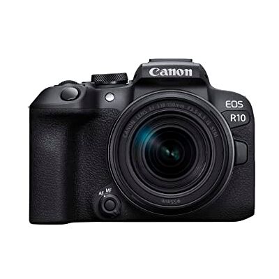 Canon EOS R10 + RF-S 18-150mm IS STM Lens Compact Mirrorless Digital Camera 24.2 MP, Dual Pixel CMOS AF II 4K up to 60p 23 FPS Continuous Shooting Face & Eye Detection Bluetooth, Wi-Fi Canon EOS R10 + RF-S 18-150mm IS STM Lens Compact Mirrorless Digital Camera 24.2 MP, Dual Pixel CMOS AF II 4K up to 60p 23 FPS Continuous Shooting Face & Eye Detection Bluetooth, Wi-Fi